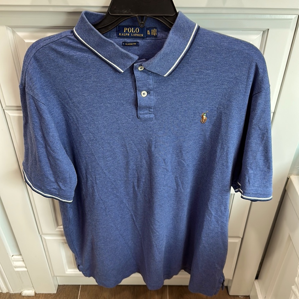 Men's Polo Ralph Lauren w trim on collar and sleeves